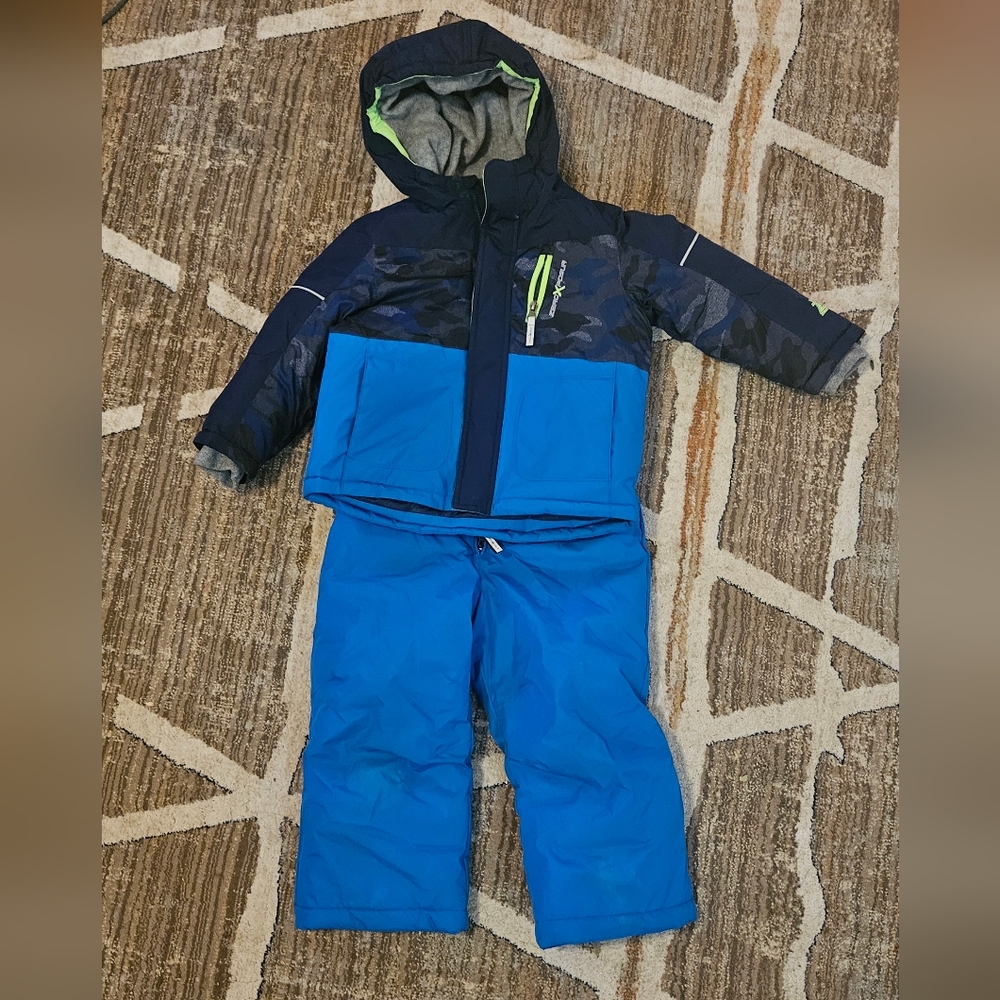 Children's Blue and Black Winter Snowsuit